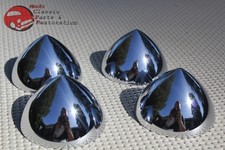 Center Mounted Custom Car Truck Hub Cap Bullet Noses Set of 4 Hot Rat Street Rod picture