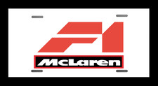 Aluminum white Plate TAG 6''x 12''  Made in USA FOR McLaren F1 picture