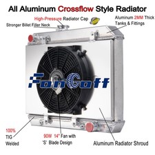4 Row Radiator Shroud Fan For 1964-1967 Pontiac Le-Mans Tempest GTO 5.3L V8 picture