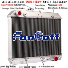 2~Row Aluminum Radiator For 1964-1967 Pontiac Le-Mans Tempest GTO 3.8L 6.6L V8 picture