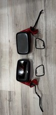Porsche 944 924s 911 928 OEM Electric Flag Door Mirrors Pair Guards Red LM3A. picture