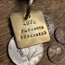 1970 Plymouth Superbird Solid Brass Key Fob  [B] ‘70 picture