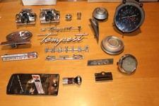 Original 1960s GM Pontiac Lot GTO Tempest OHC Sprint 6 400 Corvair Clock Badges picture