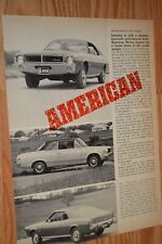 ★★1968 AMC AMX JAVELIN ROGUE FIRST LOOK ORIGINAL ADVERTISEMENT PRINT AD 68 picture