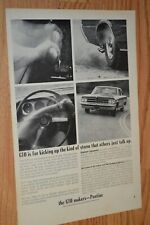 ★1964 PONTIAC GTO ORIGINAL VINTAGE ADVERTISEMENT PRINT AD 64 BLACK picture