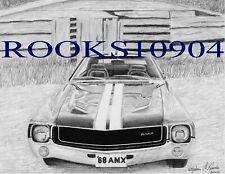 1968 AMC AMX MUSCLE CAR ART PRINT picture