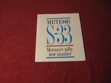 1962 Mercury Meteor S-33 Sales Brochure- Original picture