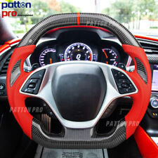 Carbon Fiber Flat Top Sport Steering Wheel For 14+ Chevrolet Corvette C7 Z06 ZR1 picture