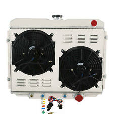 Fit 1967-1970 FORD MUSTANG/MERCURY COUGAR V8 4 Rows Radiator+Shroud Fan+Relay picture