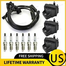 6x Iridium Spark Plug 3x DR39 Ignition Coil + Wires For 96-08 Buick Lucerne 3.8L picture