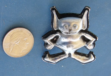 AMC GREMLIN CAR EMBLEM SILVER RARE VTG COLLECTABLE picture