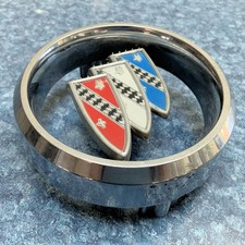 1960 BUICK Chrome GRILLE RING 1192789 w/Tri-Shield EMBLEM 2 Bolts+Nuts 5-5/8