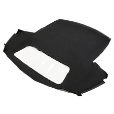 Black Soft Top w/Plastic Window For Mercury Capri 1990-June 1993 Convertible picture