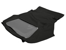 Fits Audi Cabriolet (1992-2000) Soft Top Black Premium Canvas Cloth picture