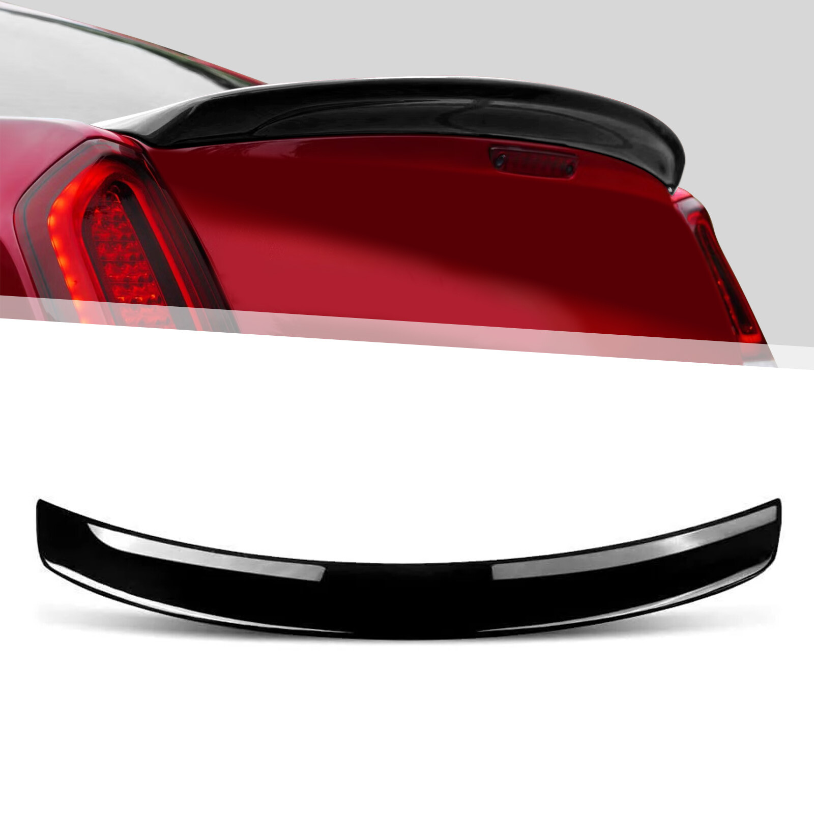 Fit For Chrysler 300 300S 2011-2023 Glossy Black Rear Spoiler Trunk Wing
