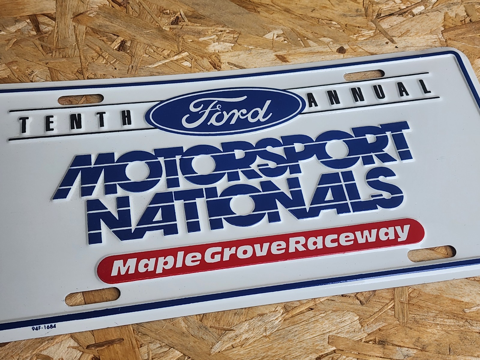 FORD MOTORSPORT PLATE vintage Nos Never used MUSTANG 5.0 SALEEN COBRA foxbody