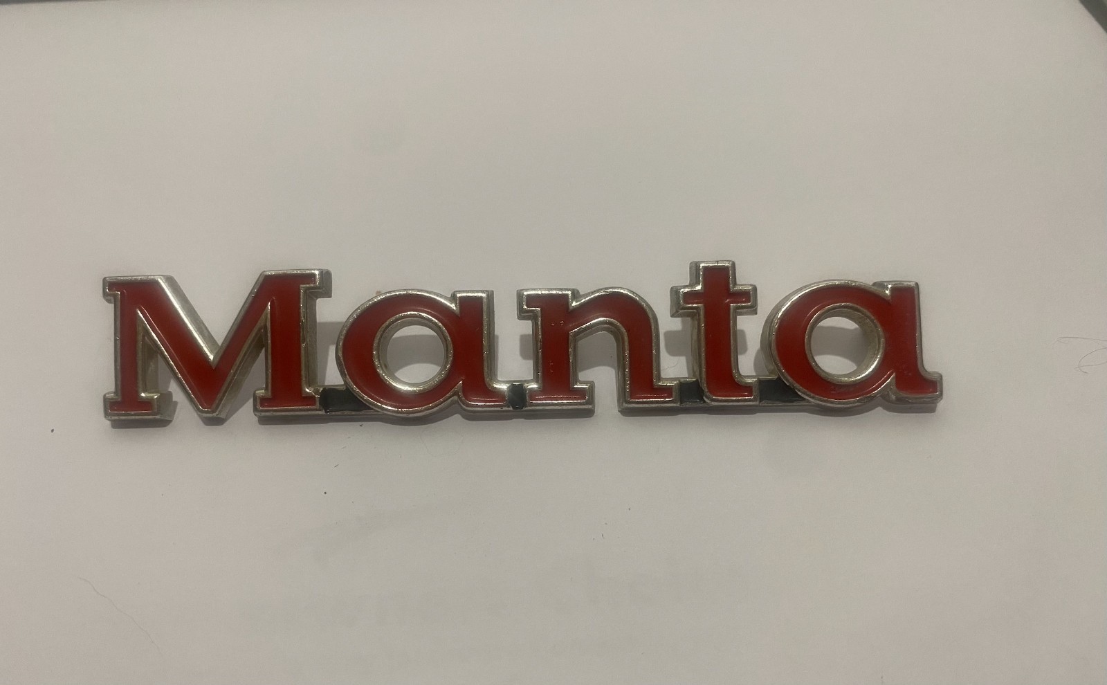Vtg 1970 71 72 73 74 75 Opel Manta Emblem Badge Nameplate Script 3459302