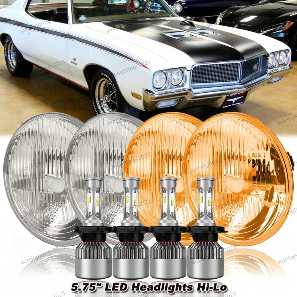 For Buick GS 455 1970-1972 Round 4pcs 5-3/4 5.75\