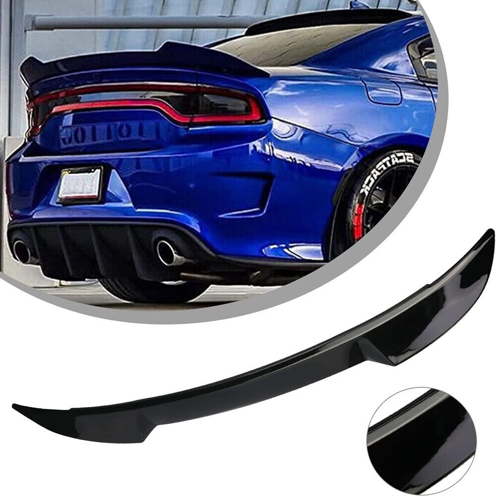 For 2011-21 Dodge Charger SRT Hellcat Style Glossy Black Rear Trunk Spoiler Wing
