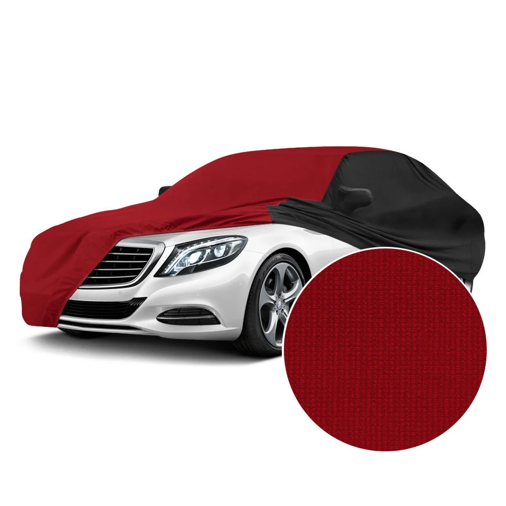 For Ferrari F50 95-96 Satin Stretch Indoor Pure Red Custom Car Cover w Black
