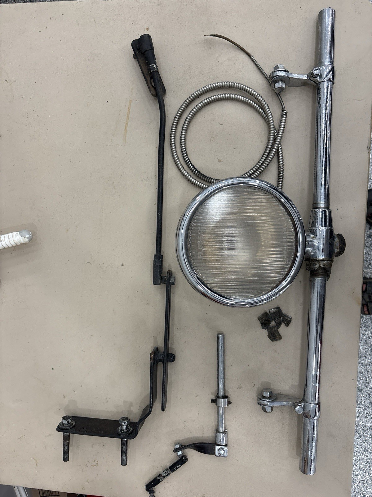 Original Pilot-Ray Driving Light Spreadlight Lens/Linkage 1930s Packard Cadillac