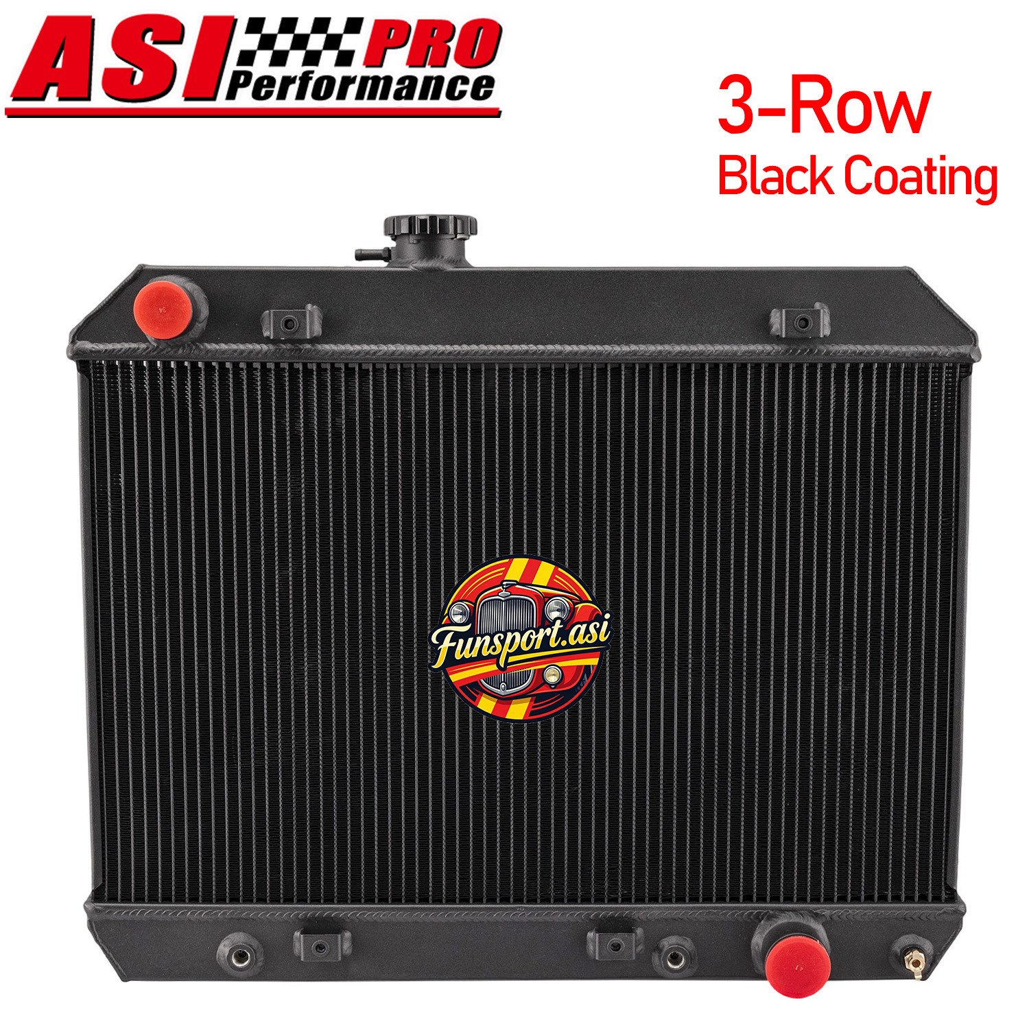 3 Rows Aluminum Radiator For 1964-1967 Pontiac Le-Mans/Tempest GTO 6.6L 3.8L V8