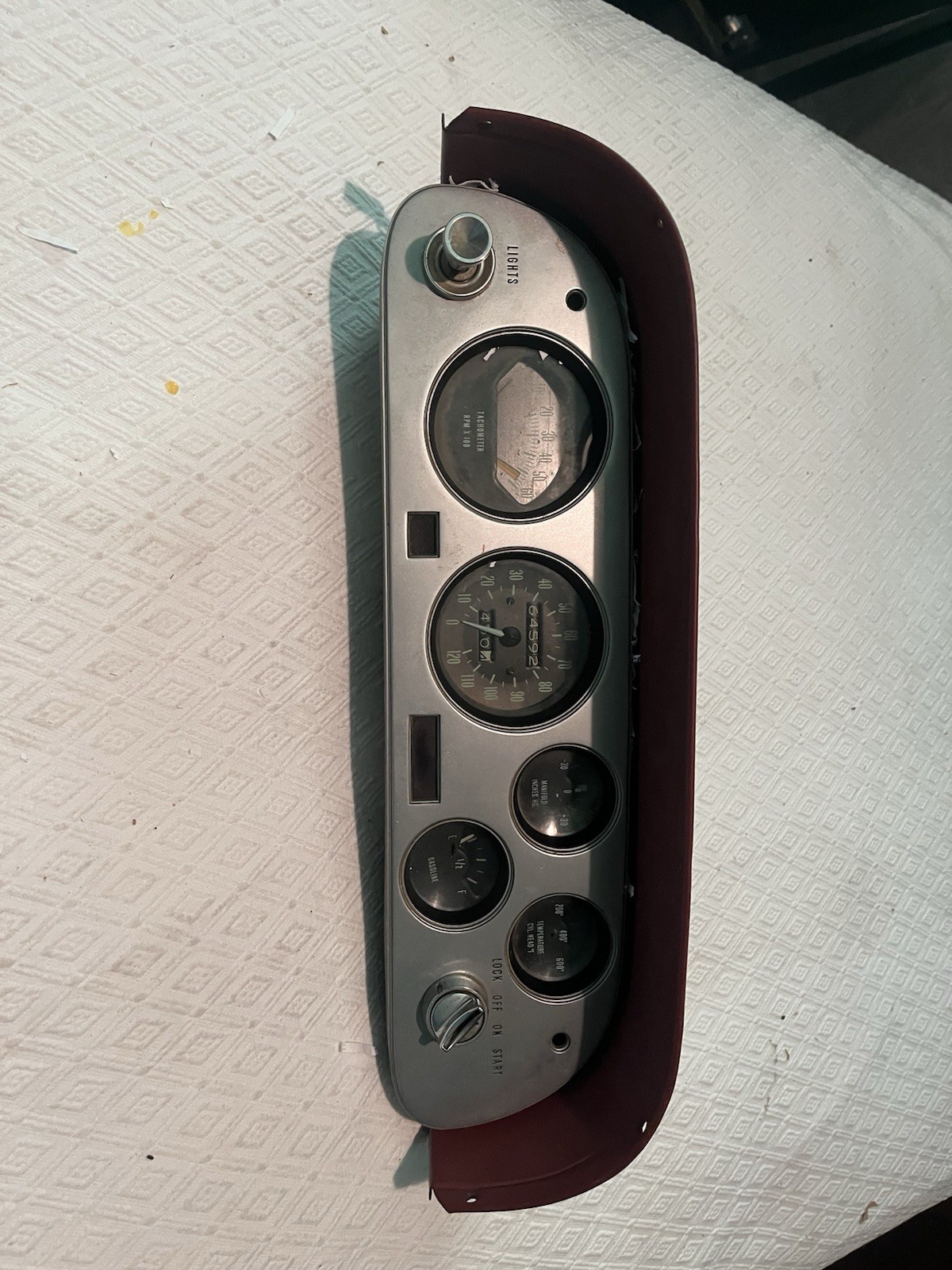 Chevrolet Corvair  Spyder Dash Cluster  Model Year 62 To 64