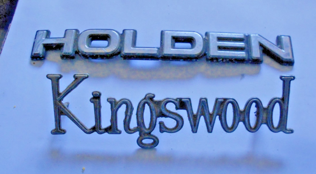 VINTAGE CAR BADGES  METAL HOLDEN AND KINGSWOOD AUSTRALIAN CARS
