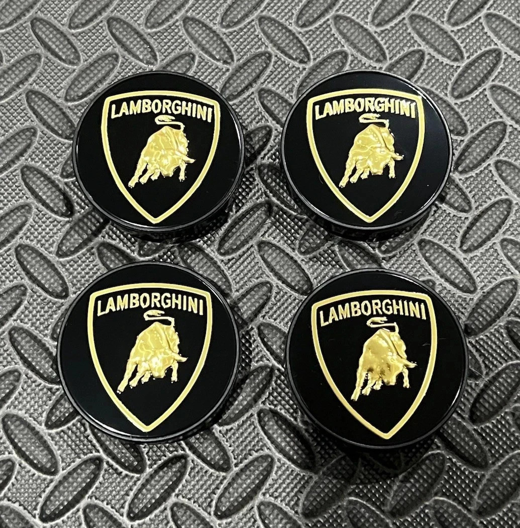 4x Lamborghini OEM Gallardo Huracan Aventador Murcielago Wheel Cap Set 470601147