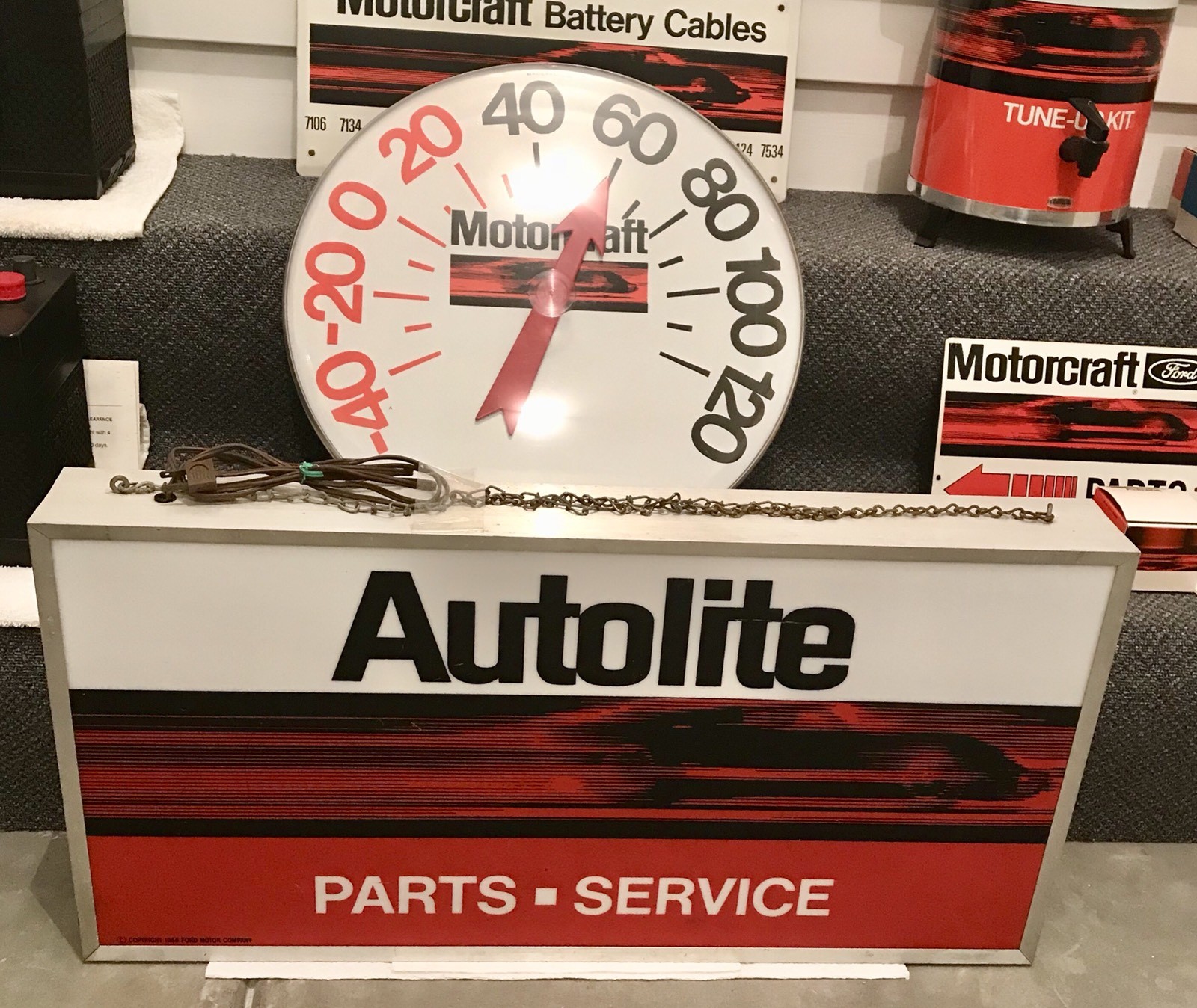 Original Boss 429 Shelby GT Vintage Ford Dealer Autolite GT Parts & Service sign