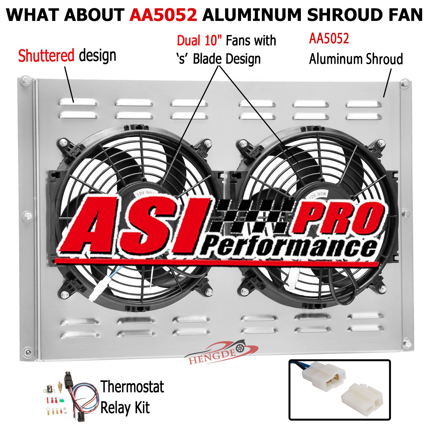 Aluminum Shroud Fan+Relay For 1967-70 Chrysler 300 1966-1970 Dodge Monaco CC332