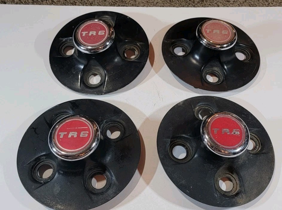 Triumph TR6 OEM Wheel Center Cap / Hub Cover Original Set Of 4 