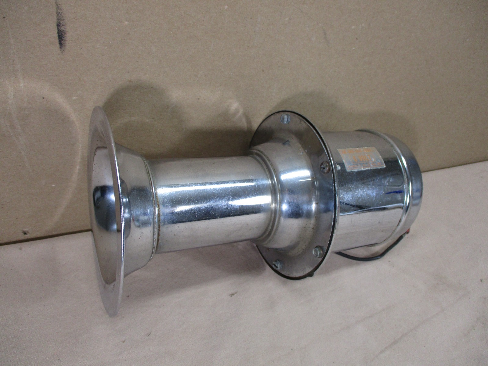 Model A T Ford Styled 6-Volt Hutchins Chrome Ahooga Ah-ooo-gah Horn WORKING
