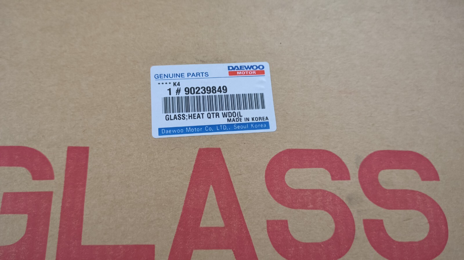 WAT317 NEW Genuine GM Opel Kadett E Rear Left Side Window 90239849