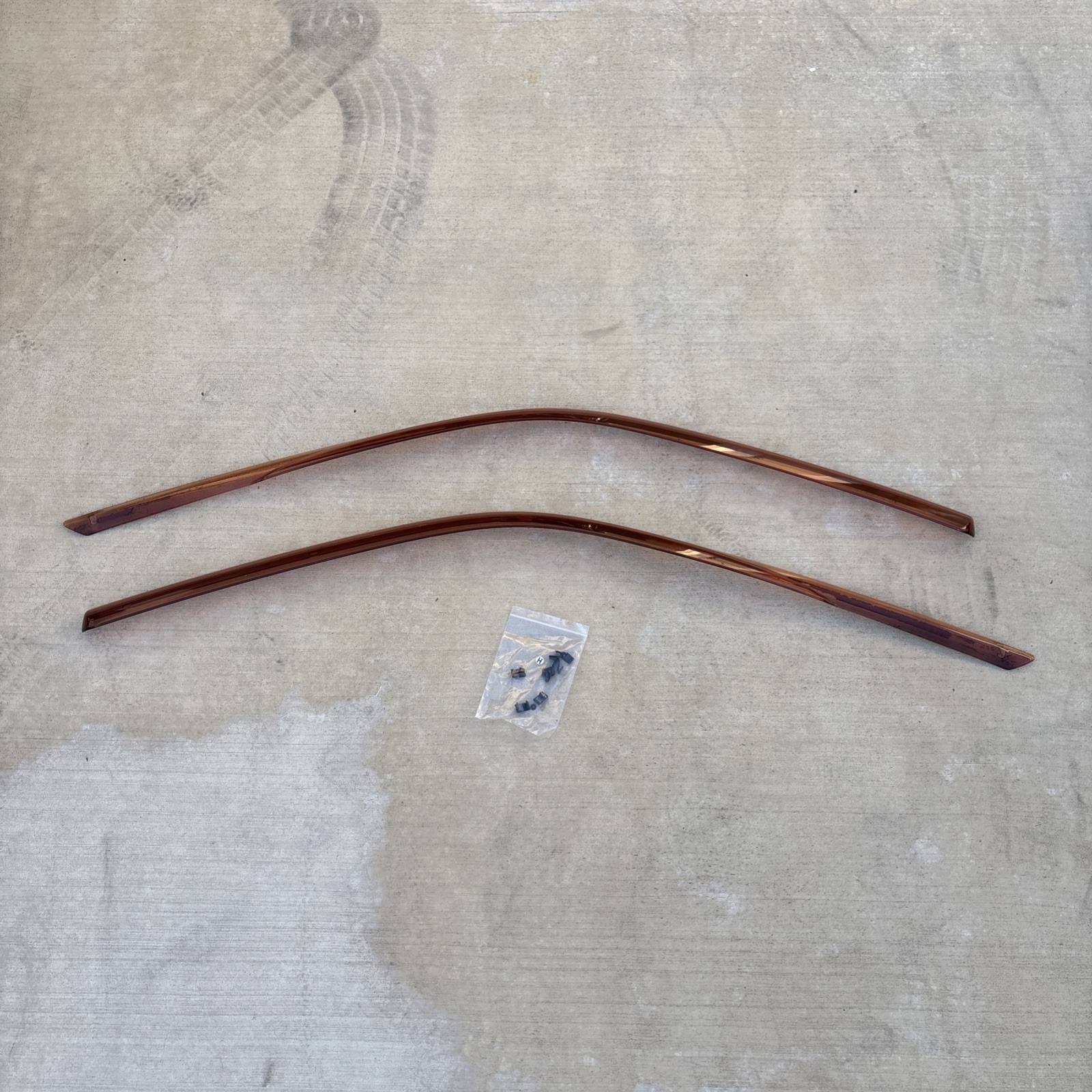 Original JDM Nissan Skyline R34 GTT Door Visors Side Window Deflector Coupe OEM