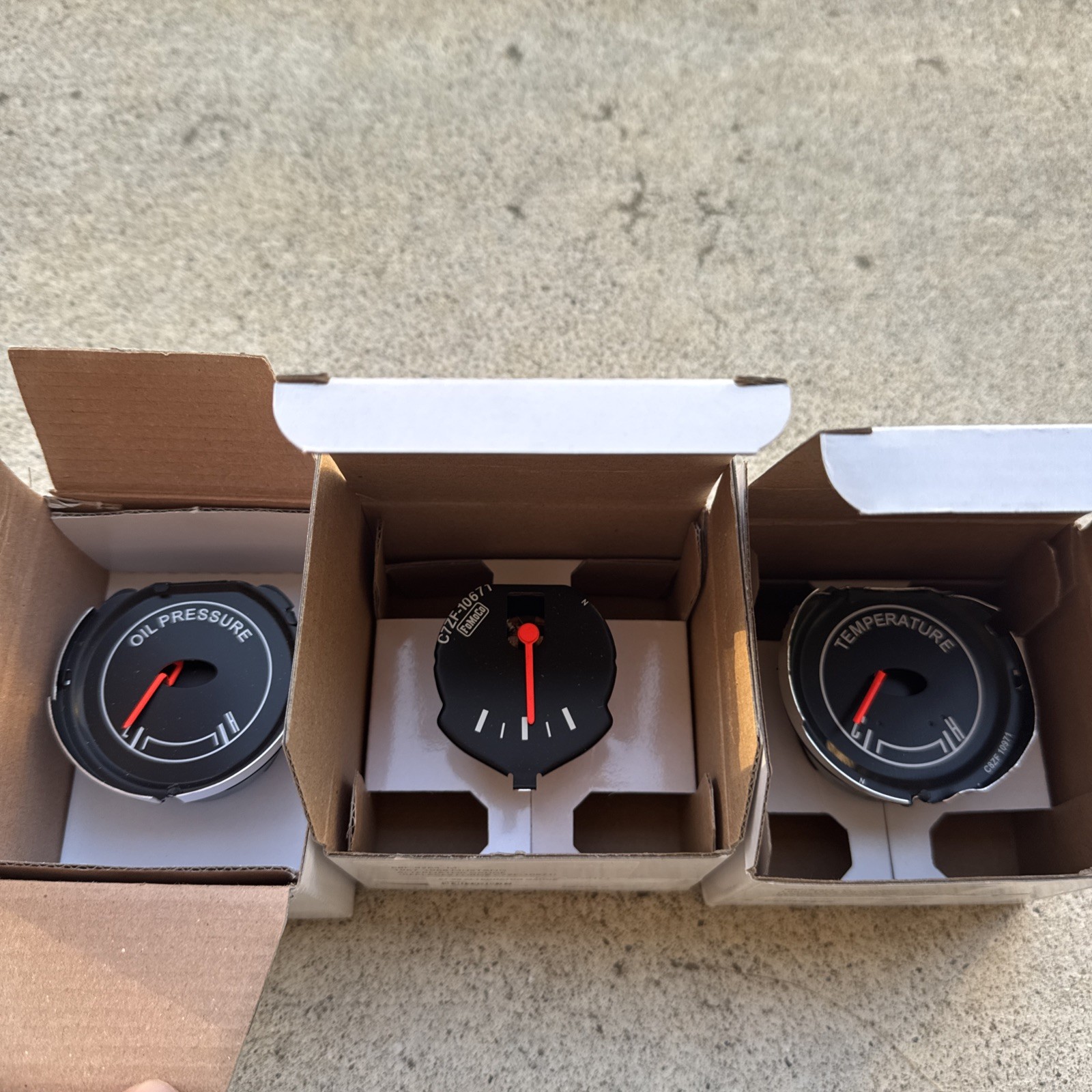 1967 1968 FORD MUSTANG  GAUGE set of 3 - NEW Reproduction