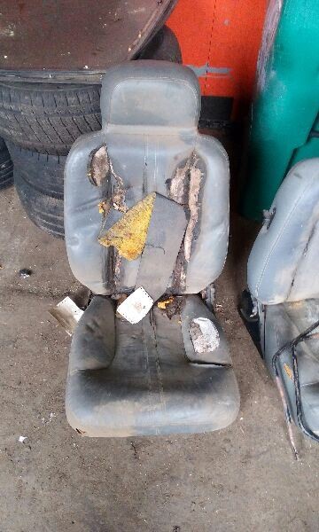 1981 Delorean Left Driver Front Seat Gray Leather, For Recovering Only