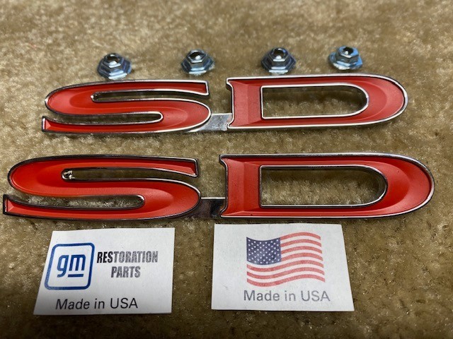 68 Pontiac Beaumont SD Trunk & Glove Box Emblems 1 Trunk & 1 Glove box 1968 NEW