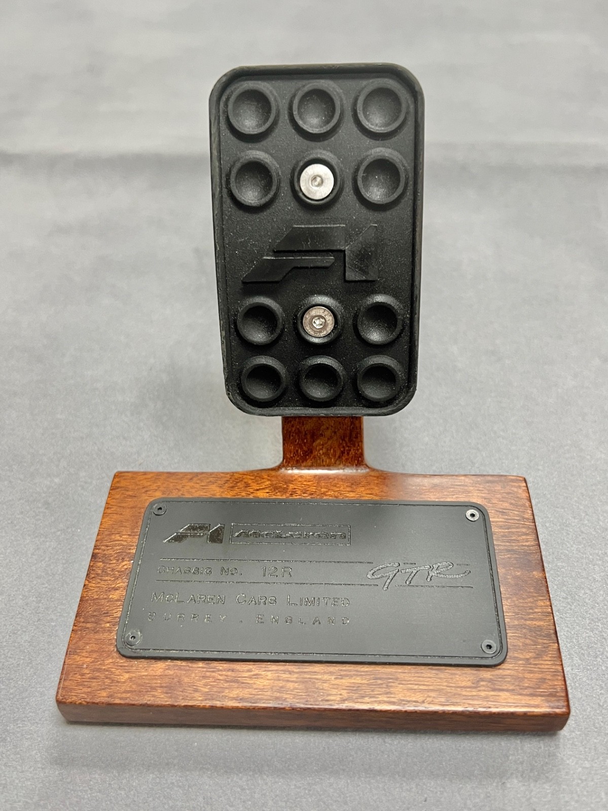 McLaren F1 / GTR pedal pad - Polymer reproduction artwork from original example