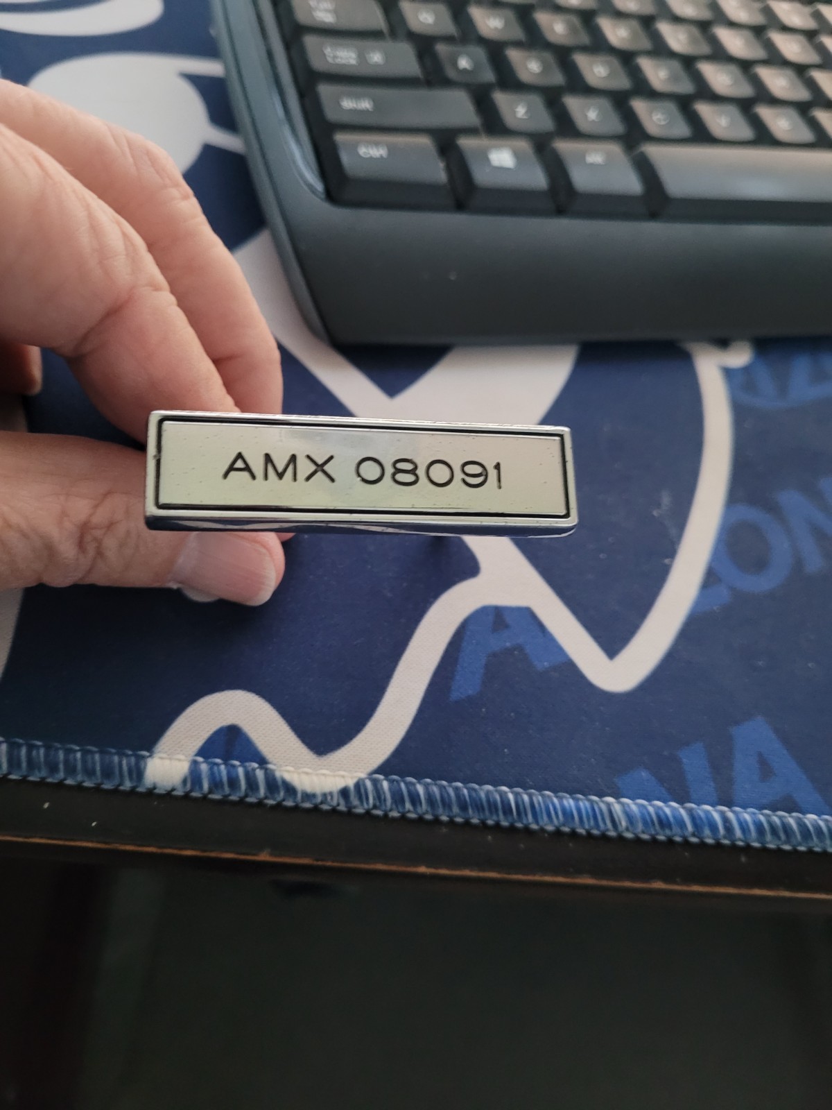 AMC AMX Dash Plaque Serial  #08091  Lower 48 States