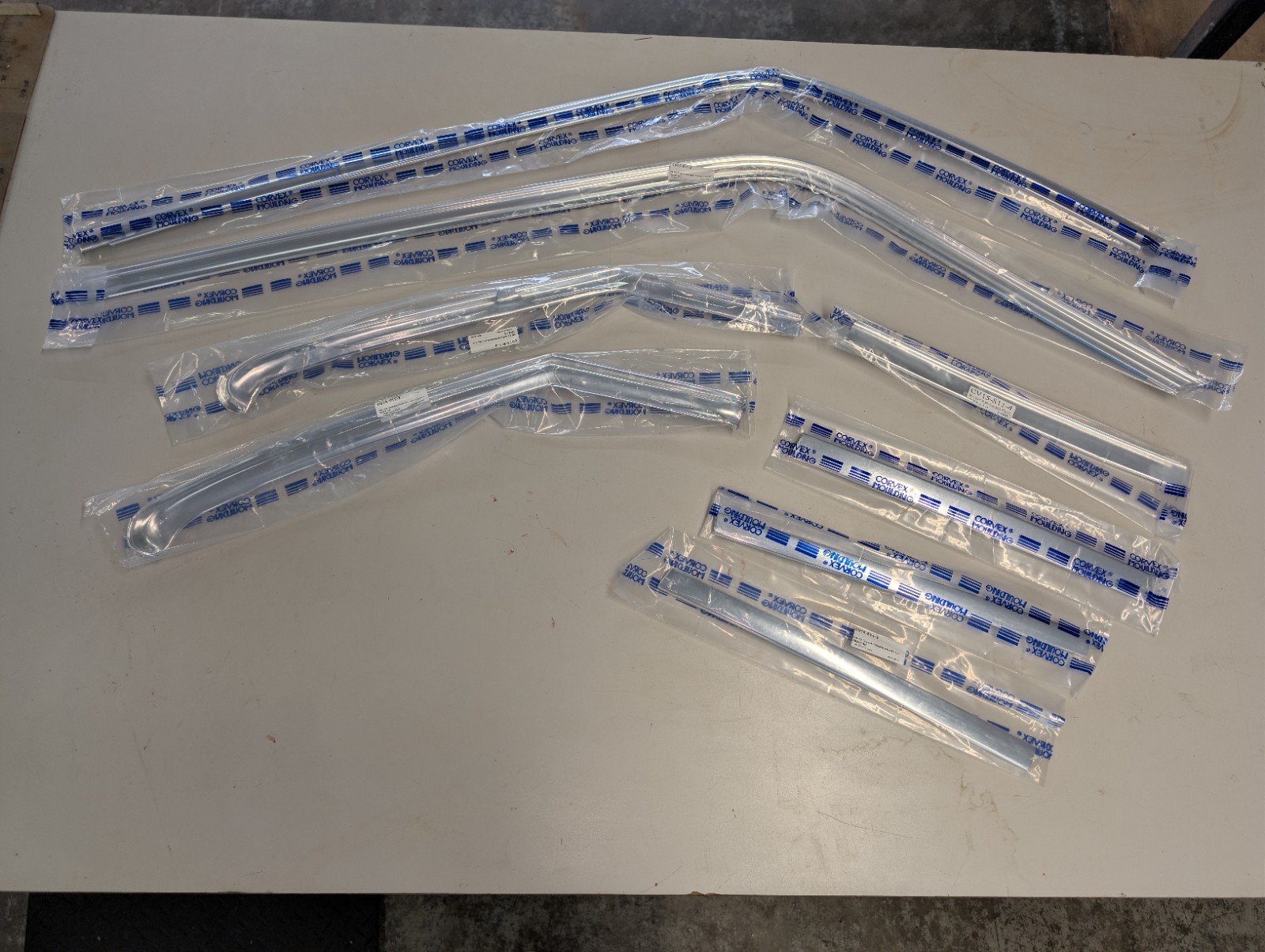 1968 - 1973 Chevy Nova & Pontiac Ventura Door Window Frame Molding 8 Piece Set