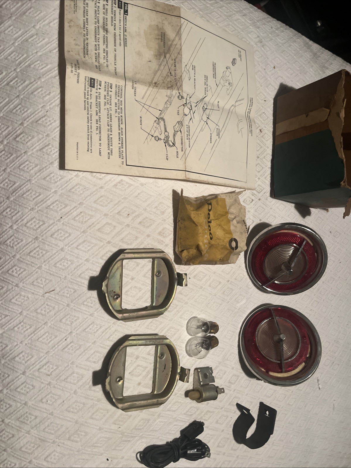 Chevrolet Corvair  NOS Backup Light Kit With Lenses For 1963 Model  Year