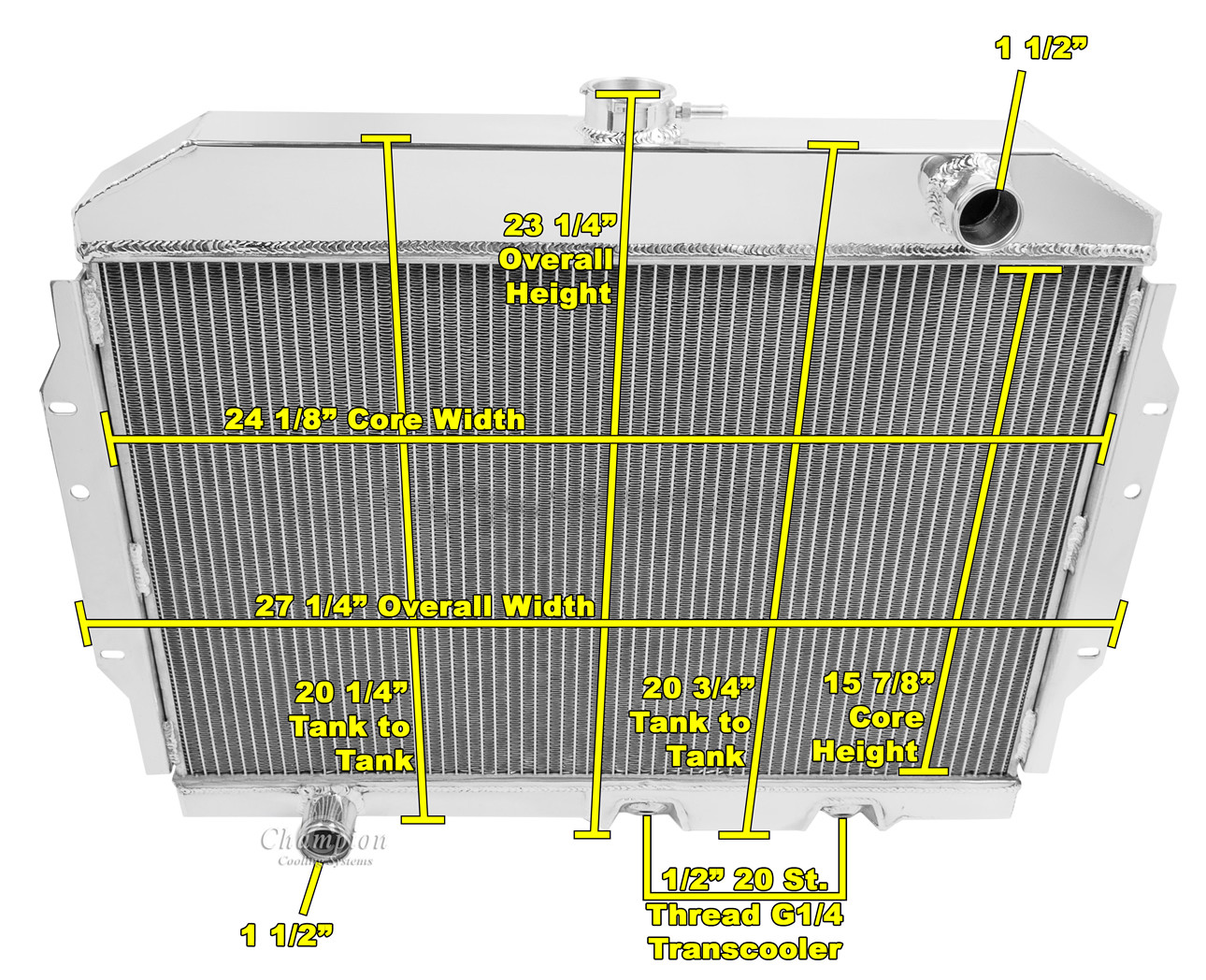 1968 - 1970 American Motors AMX 3 Row AR Radiator