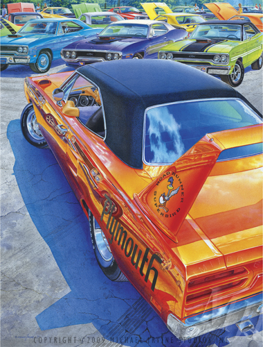 PLYMOUTH SUPERBIRD ART 1969 1970 1971 GTX 440 ROAD RUNNER 426 B BODY MOPAR 727