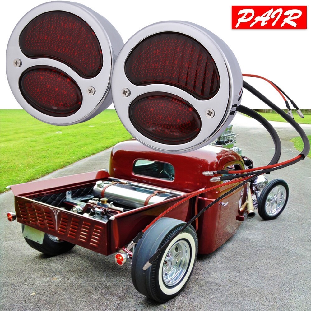Duolamp Taillight 2x LED Tail Lights Custom Hot Rat Street Rod For Ford Model A