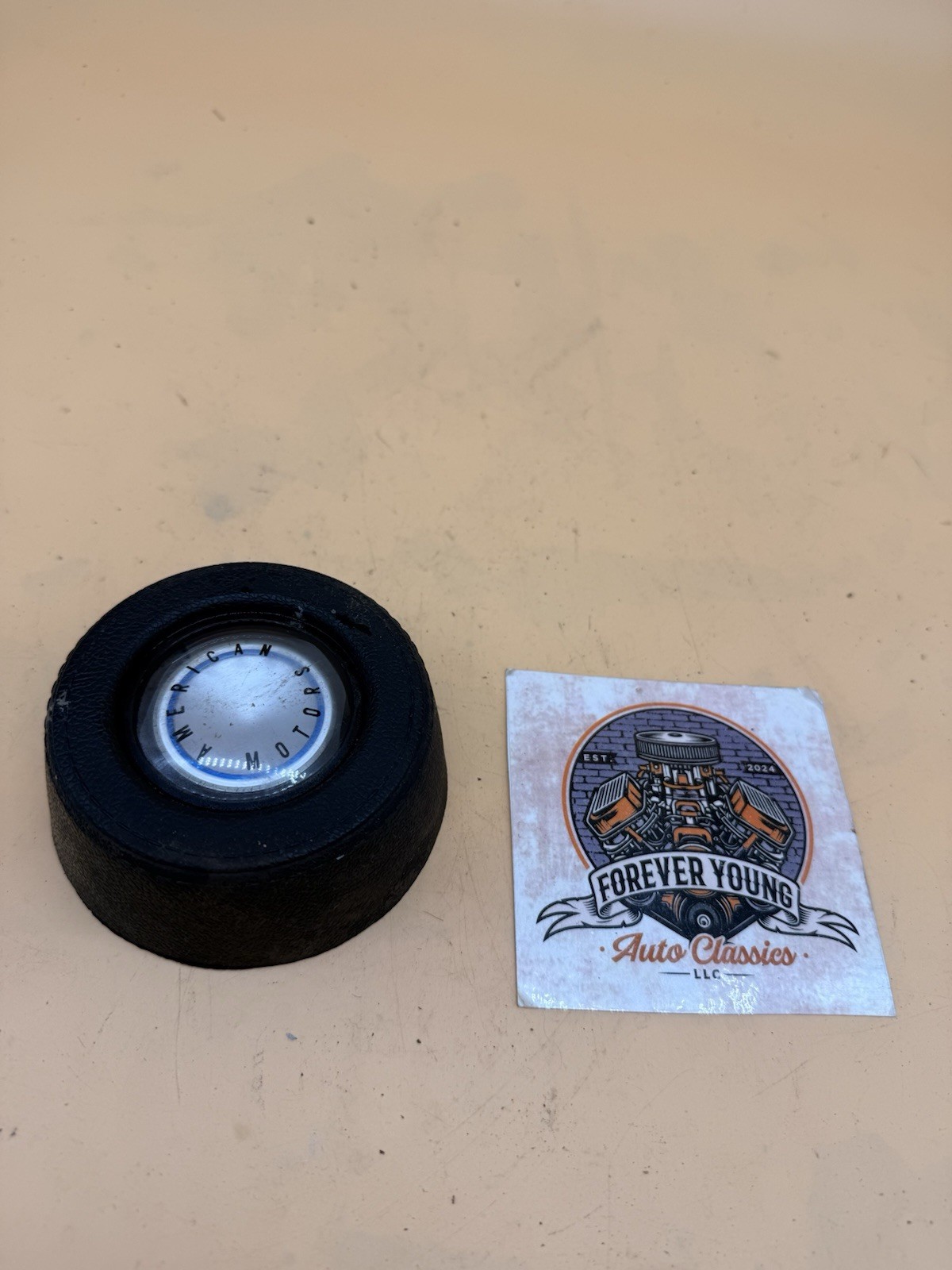 1971-1973 AMC Javelin AMX SST Steering Wheel Horn button Black ORIGINAL