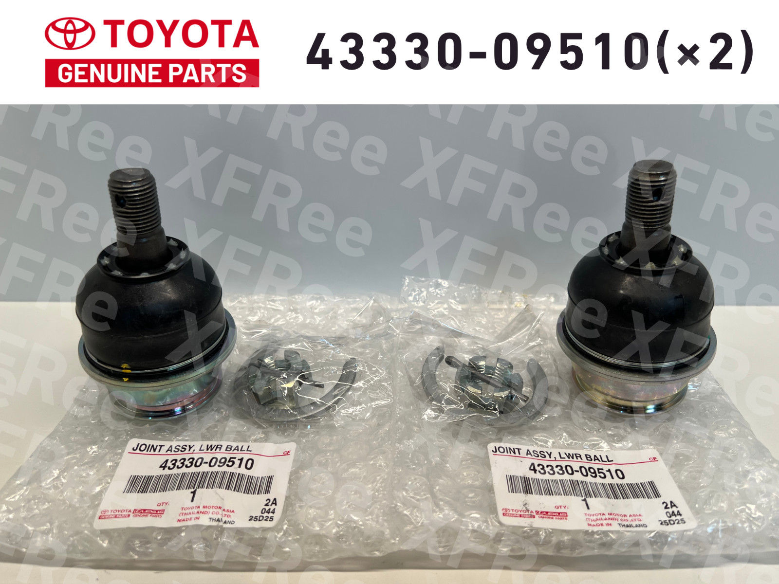 Toyota Genuine Hilux Tacoma Front Lower Ball Joint RH & LH Set 43330-09510×2 OEM