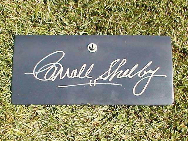 Caroll Shelby Plaque